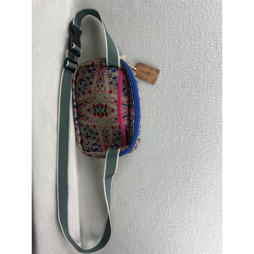 Natural Life Kaleidoscope Tie Dye Belt Bag Fanny Pack Multi Color NWT - Picture 5 of 9